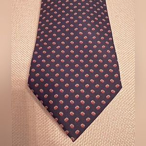 Hermes navy men’s silk tie